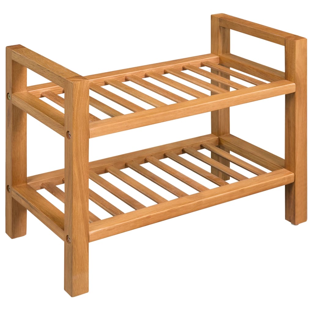 Mode Shoe Rack Solid Oak 2 Tiers Compact & Large