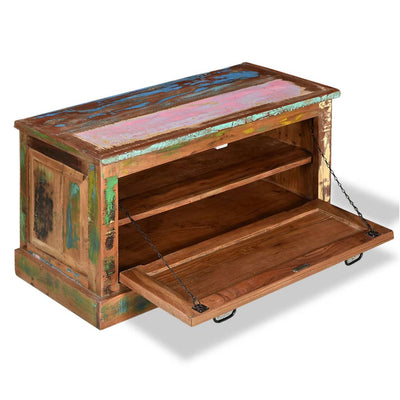 Arc Shoe Storage Bench Multicolor Solid Reclaimed Wood 1 Compartment