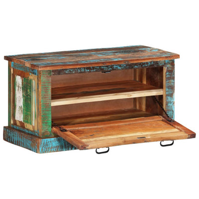Arc Shoe Storage Bench Multicolor Solid Reclaimed Wood 1 Compartment