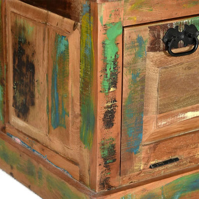 Arc Shoe Storage Bench Multicolor Solid Reclaimed Wood 1 Compartment