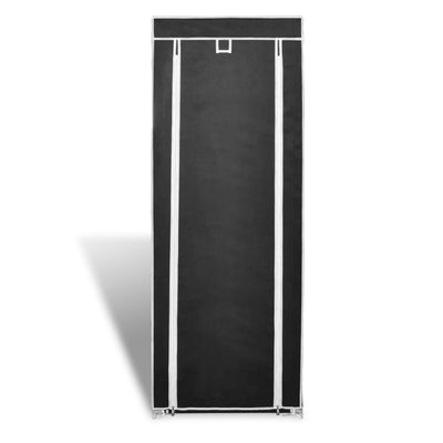 Mode Shoe Rack Fabric & Powder-Coated Steel 10 Tiers Tall & Narrow