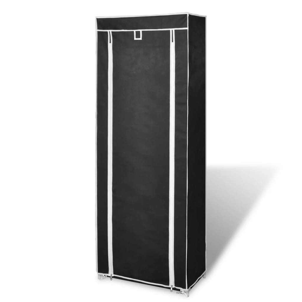 Mode Shoe Rack Fabric & Powder-Coated Steel 10 Tiers Tall & Narrow