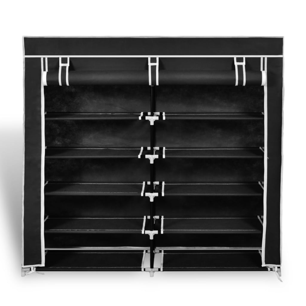 Mode Shoe Rack Fabric & Powder-Coated Steel 10 Tiers Rectangular