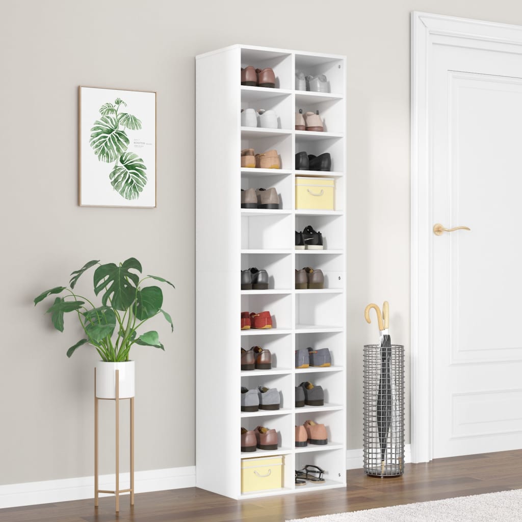 Shoe Rack Sonoma Oak 24 Compartments Tall & Skinny