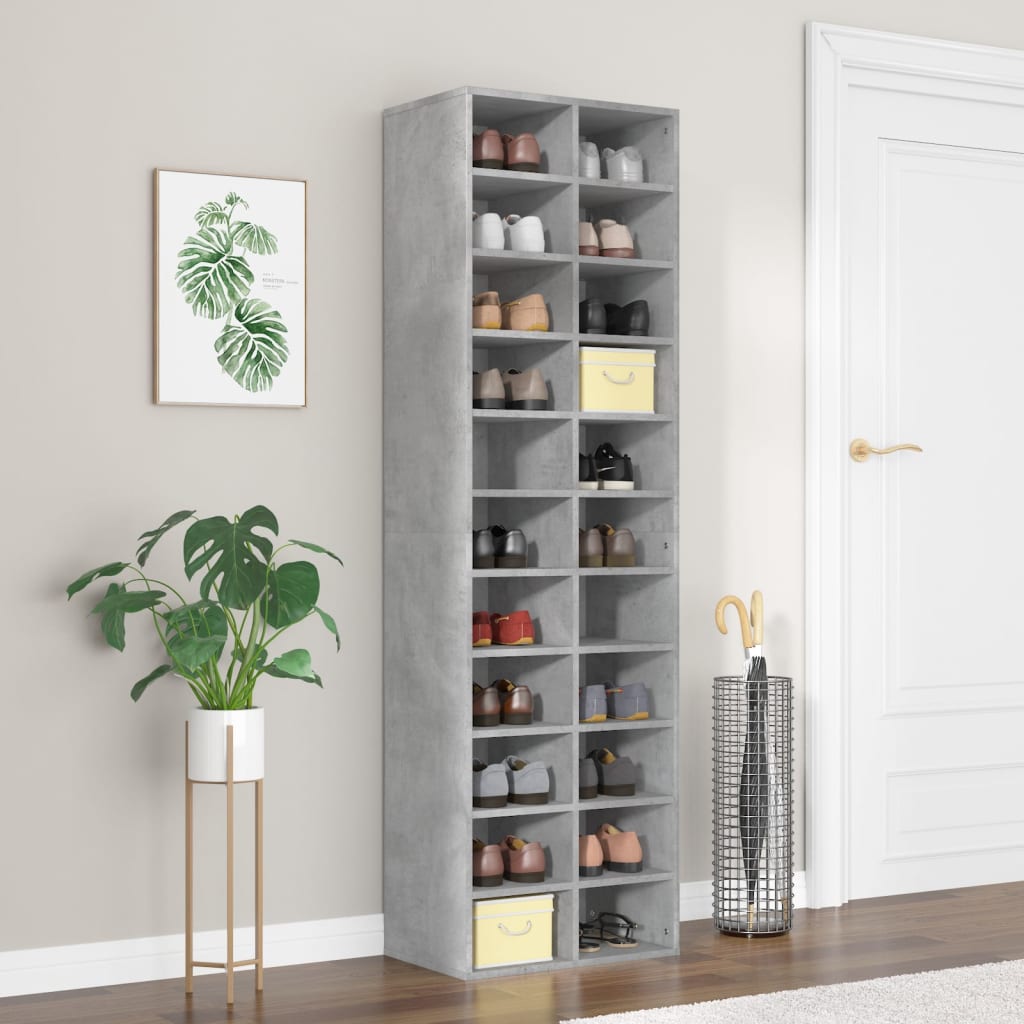 Shoe Rack Sonoma Oak 24 Compartments Tall & Skinny