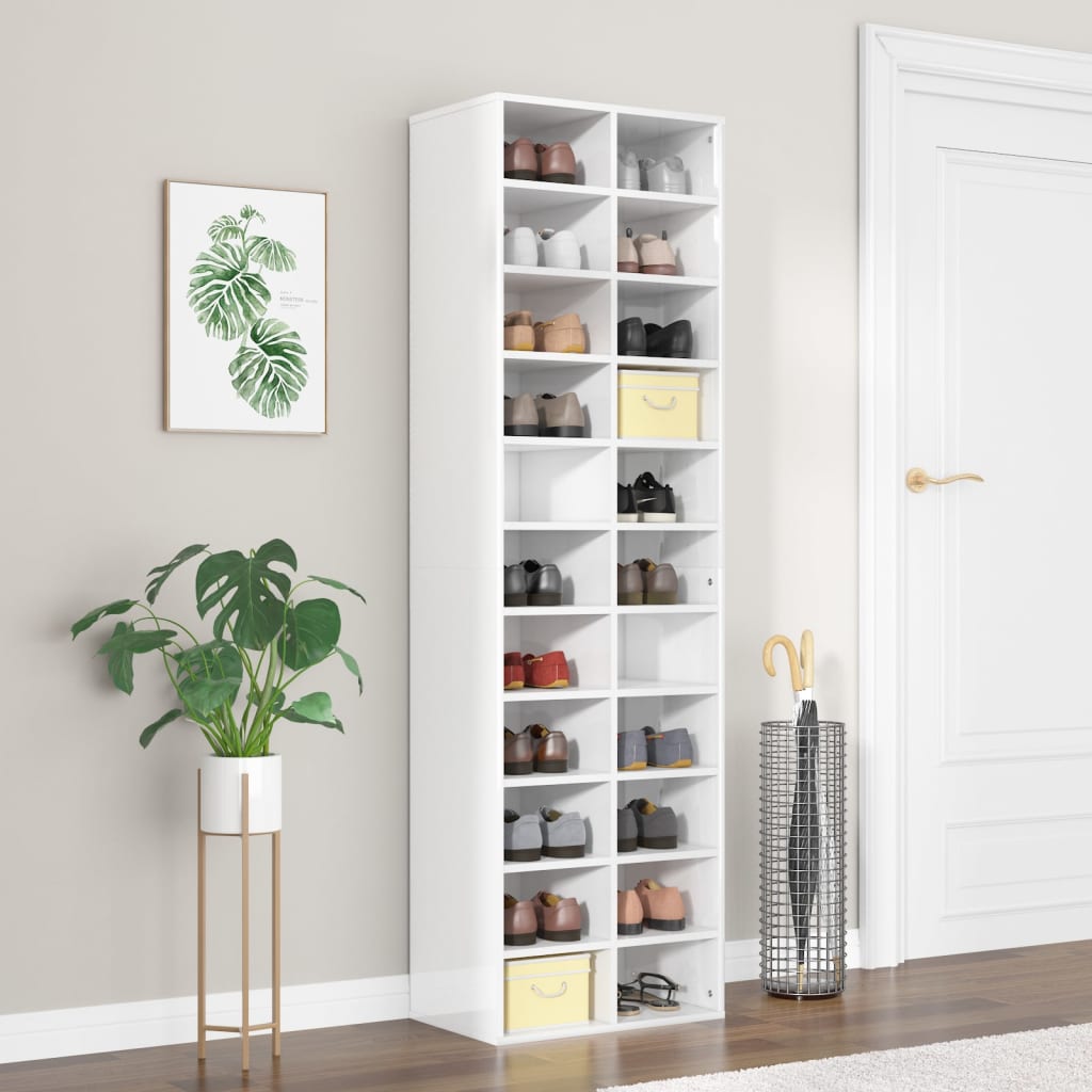 Shoe Rack Sonoma Oak 24 Compartments Tall & Skinny