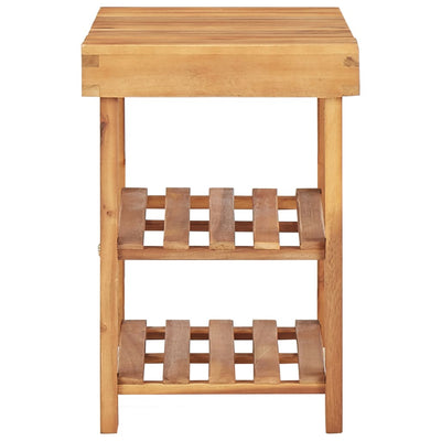 Mode Shoe Rack Natural Solid Acacia Compact 3 Tiers