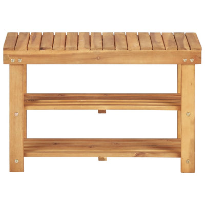 Mode Shoe Rack Natural Solid Acacia Compact 3 Tiers