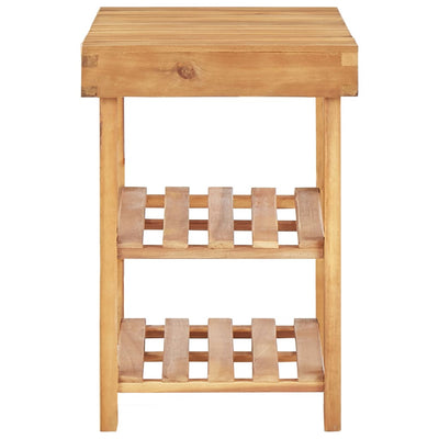 Mode Shoe Rack Natural Solid Acacia Compact 3 Tiers