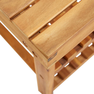 Mode Shoe Rack Natural Solid Acacia Compact 3 Tiers