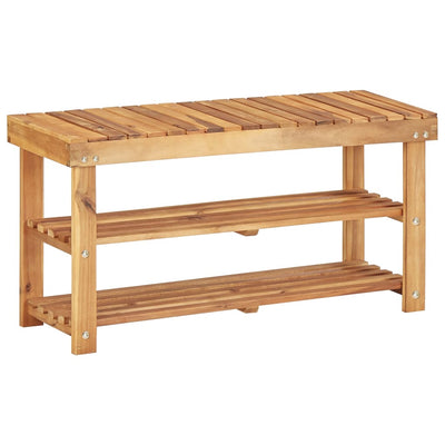 Mode Shoe Rack Natural Solid Acacia Compact 3 Tiers