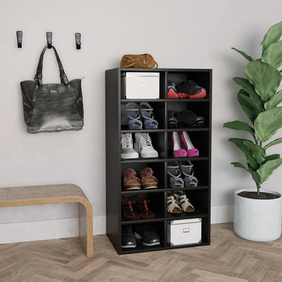 Shoe Rack Sonoma Oak 12 Compartments Tall