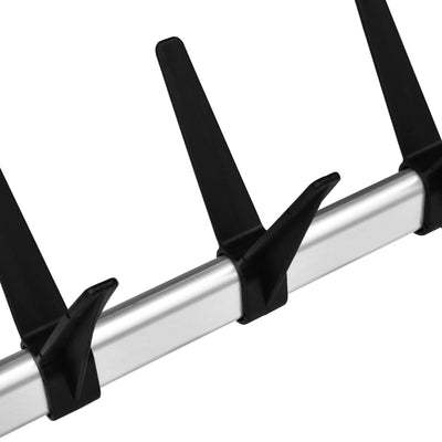 Shoe Rack Silver & Black Aluminum