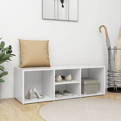 Shoe Storage Bench Natural Oak Wide & Deep 4 Compartments