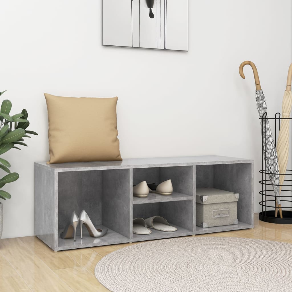Shoe Storage Bench Natural Oak Wide & Deep 4 Compartments