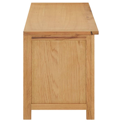 Shoe Rack Natural Solid Oak 8 Compartments Rectangular