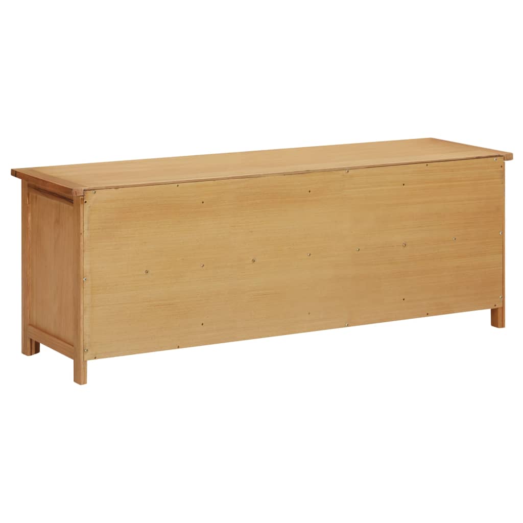 Shoe Rack Natural Solid Oak 8 Compartments Rectangular