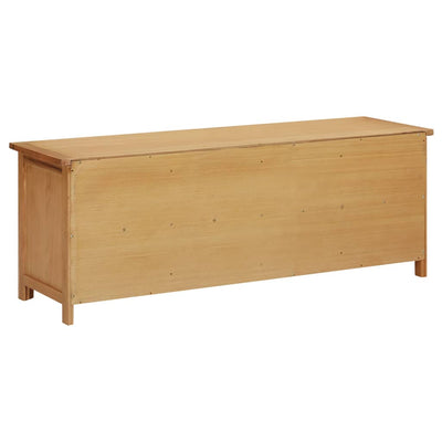 Shoe Rack Natural Solid Oak 8 Compartments Rectangular