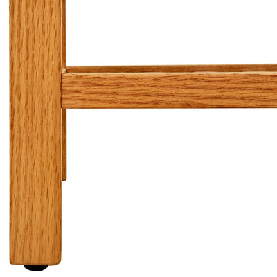 Shoe Rack Natural Solid Oak 5 Tiers