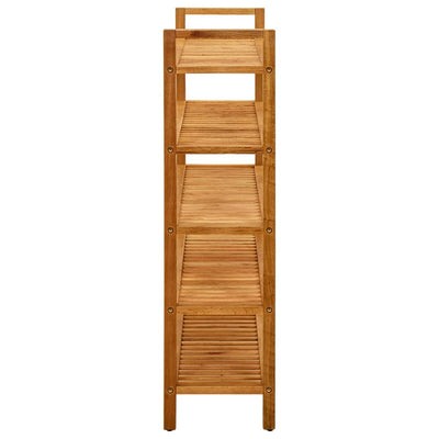Shoe Rack Natural Solid Oak 5 Tiers