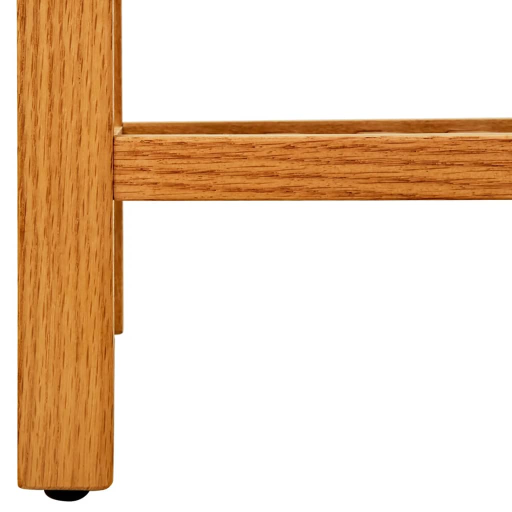 Shoe Rack Natural Solid Oak 5 Tiers