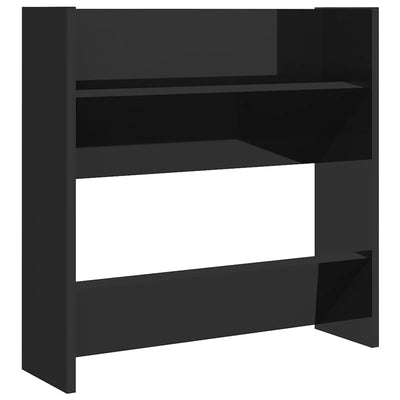 4 Pair Modern 23" Wall Mounted Pine Shoe Cabinet With 2 Tiers