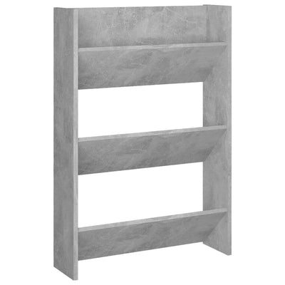 6 Pair Modern 23" Wall Mounted Pine Shoe Cabinet With 3 Tiers