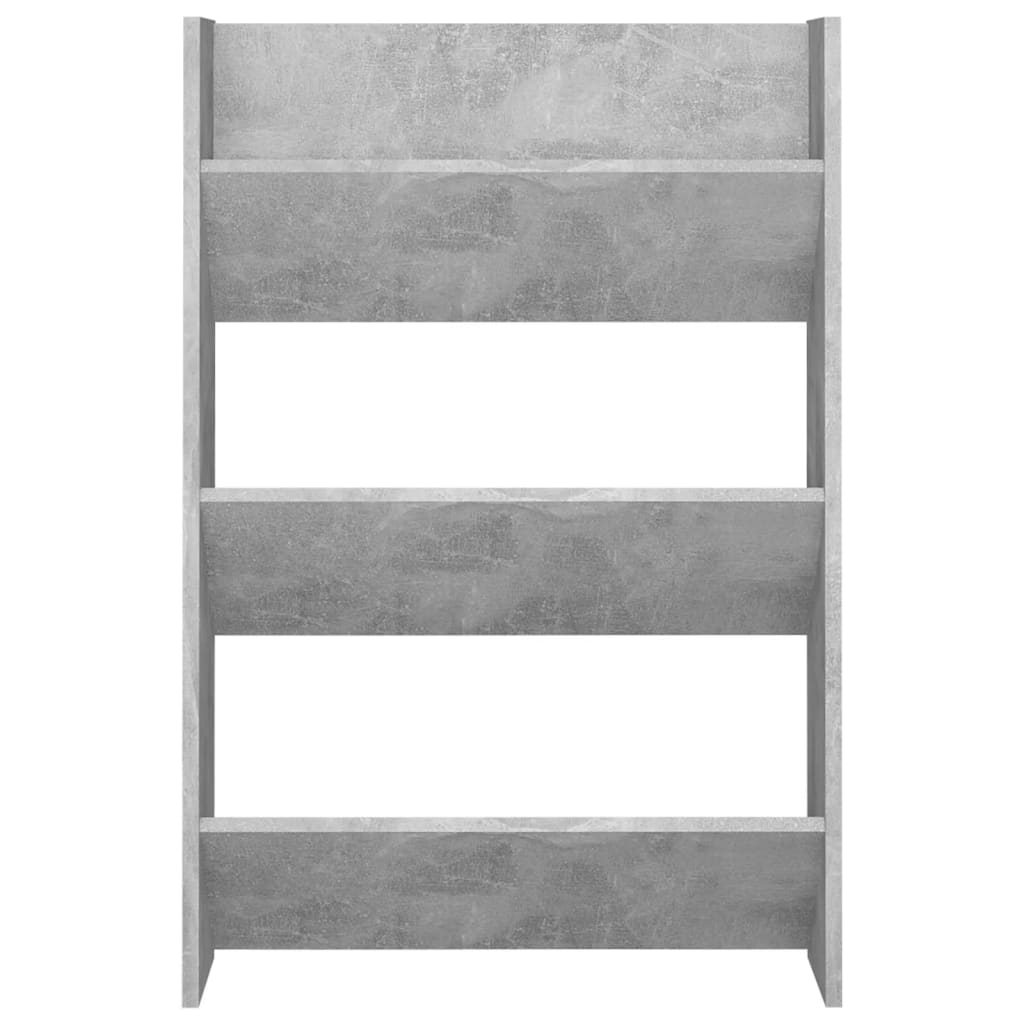 6 Pair Modern 23" Wall Mounted Pine Shoe Cabinet With 3 Tiers