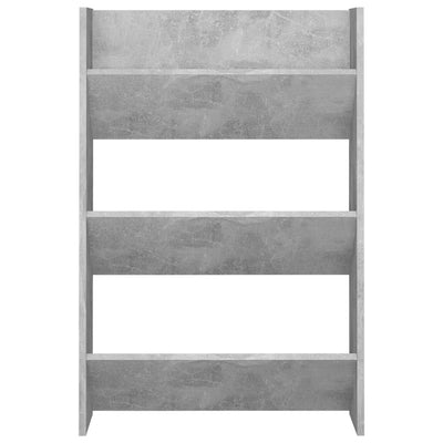6 Pair Modern 23" Wall Mounted Pine Shoe Cabinet With 3 Tiers