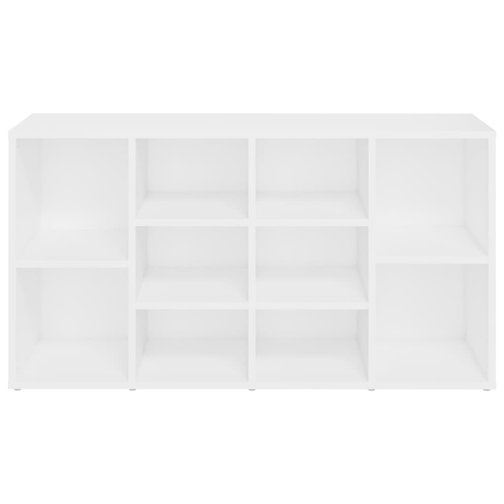 Shoe Storage Bench Natural Oak Rectangular 10 Compartments