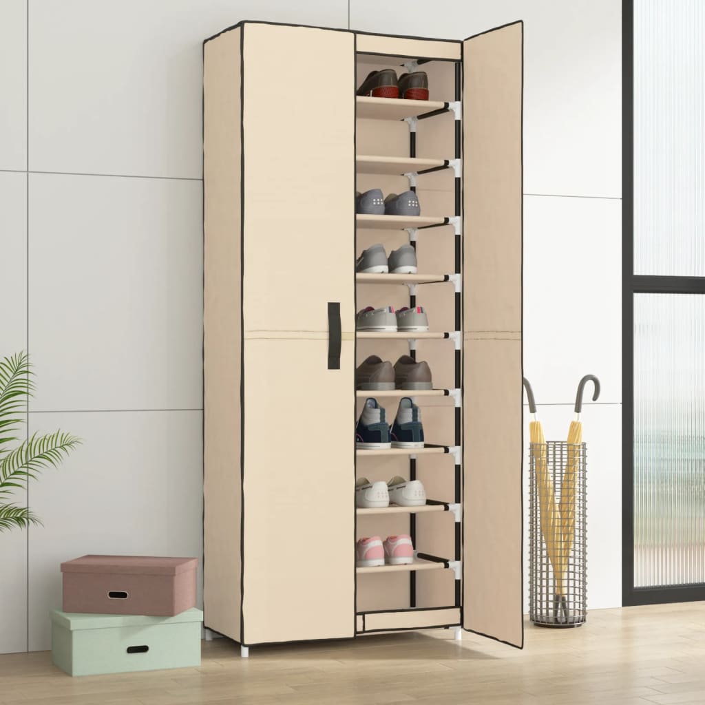 Shoe Rack Non-Woven Fabric & Steel Light Weight Medium Height