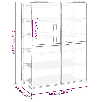 Shoe Rack Non-Woven Fabric & Steel  Light Weight Medium Height