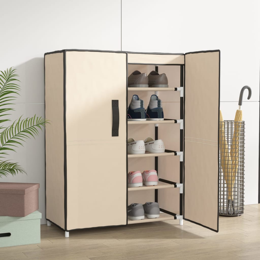 Shoe Rack Non-Woven Fabric & Steel  Light Weight Medium Height