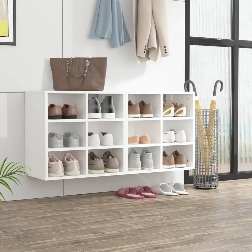 Shoe Storage Cabinet Sonoma Oak 12 Compartments Wide & Long