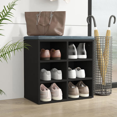 Shoe Storage Cabinet Sonoma Oak 6 Compartments Rectangular