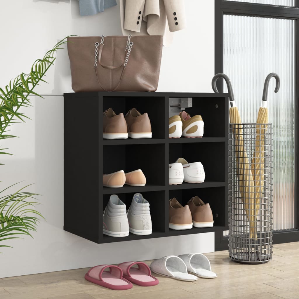 Shoe Storage Cabinet Sonoma Oak 6 Compartments Rectangular