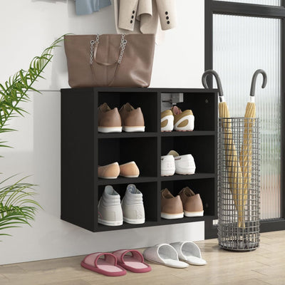 Shoe Storage Cabinet Sonoma Oak 6 Compartments Rectangular