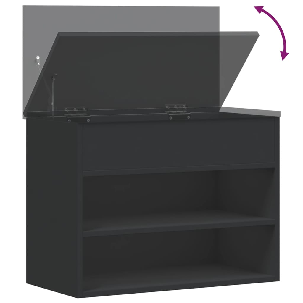Shoe Storage Bench Sonoma Oak 3 Compartments Small