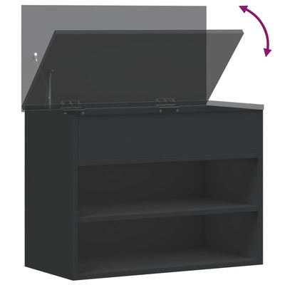 Shoe Storage Bench Sonoma Oak 3 Compartments Small