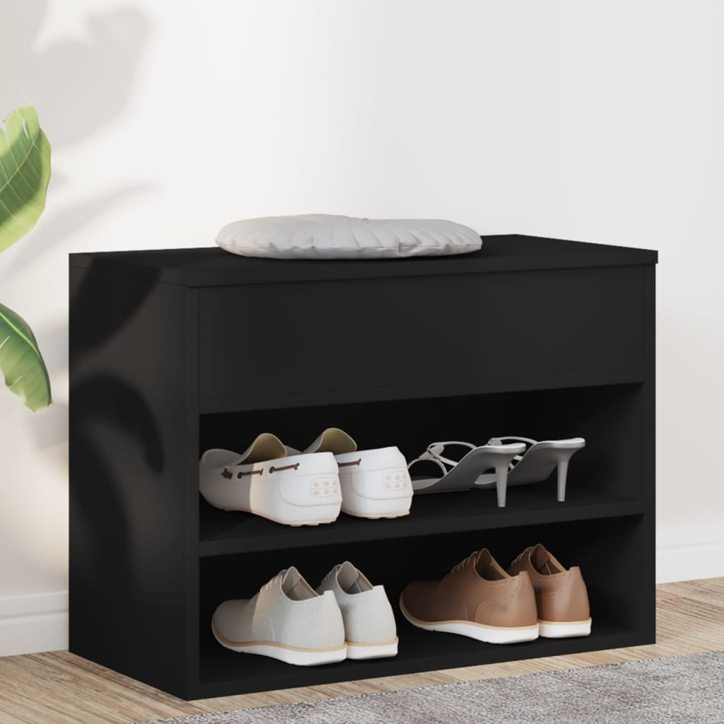 Shoe Storage Bench Sonoma Oak 3 Compartments Small