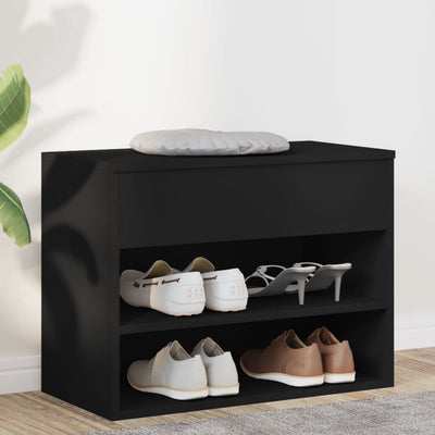 Shoe Storage Bench Sonoma Oak 3 Compartments Small