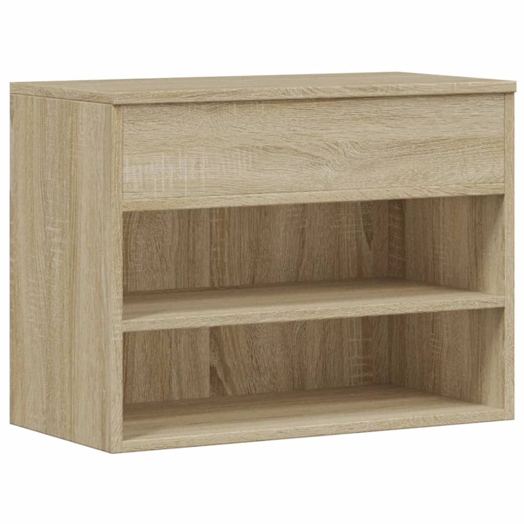 Shoe Storage Bench Sonoma Oak 3 Compartments Wide & Long