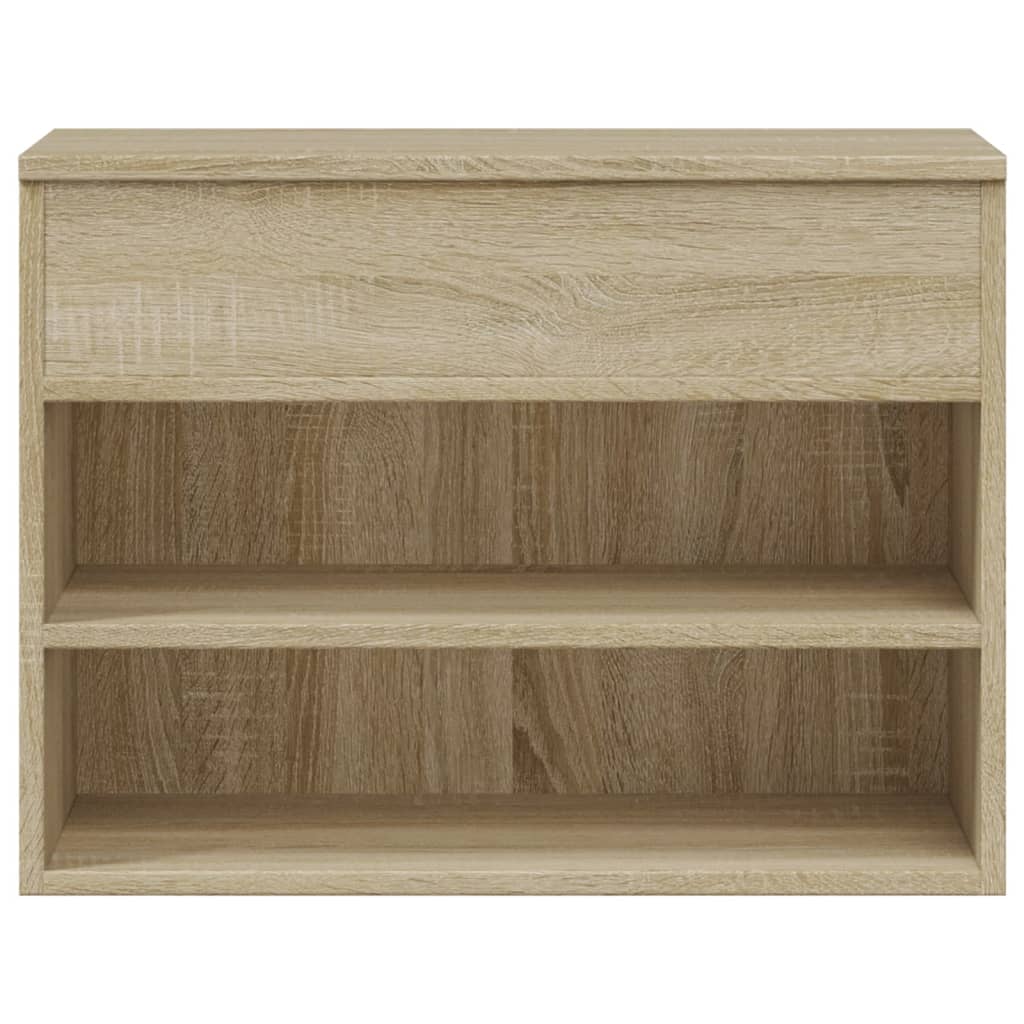 Shoe Storage Bench Sonoma Oak 3 Compartments Wide & Long