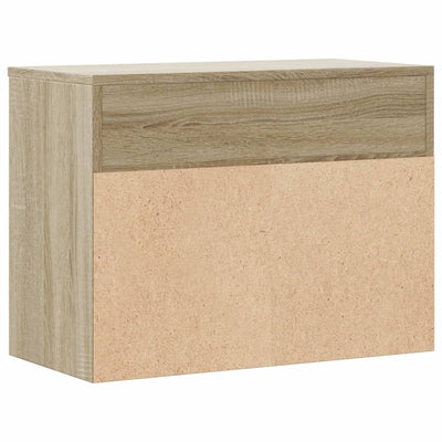 Shoe Storage Bench Sonoma Oak 3 Compartments Wide & Long