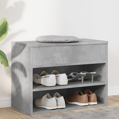 Shoe Storage Bench Sonoma Oak 3 Compartments Wide & Long