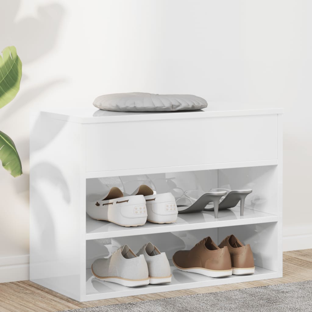Shoe Storage Bench Sonoma Oak 3 Compartments Wide & Long