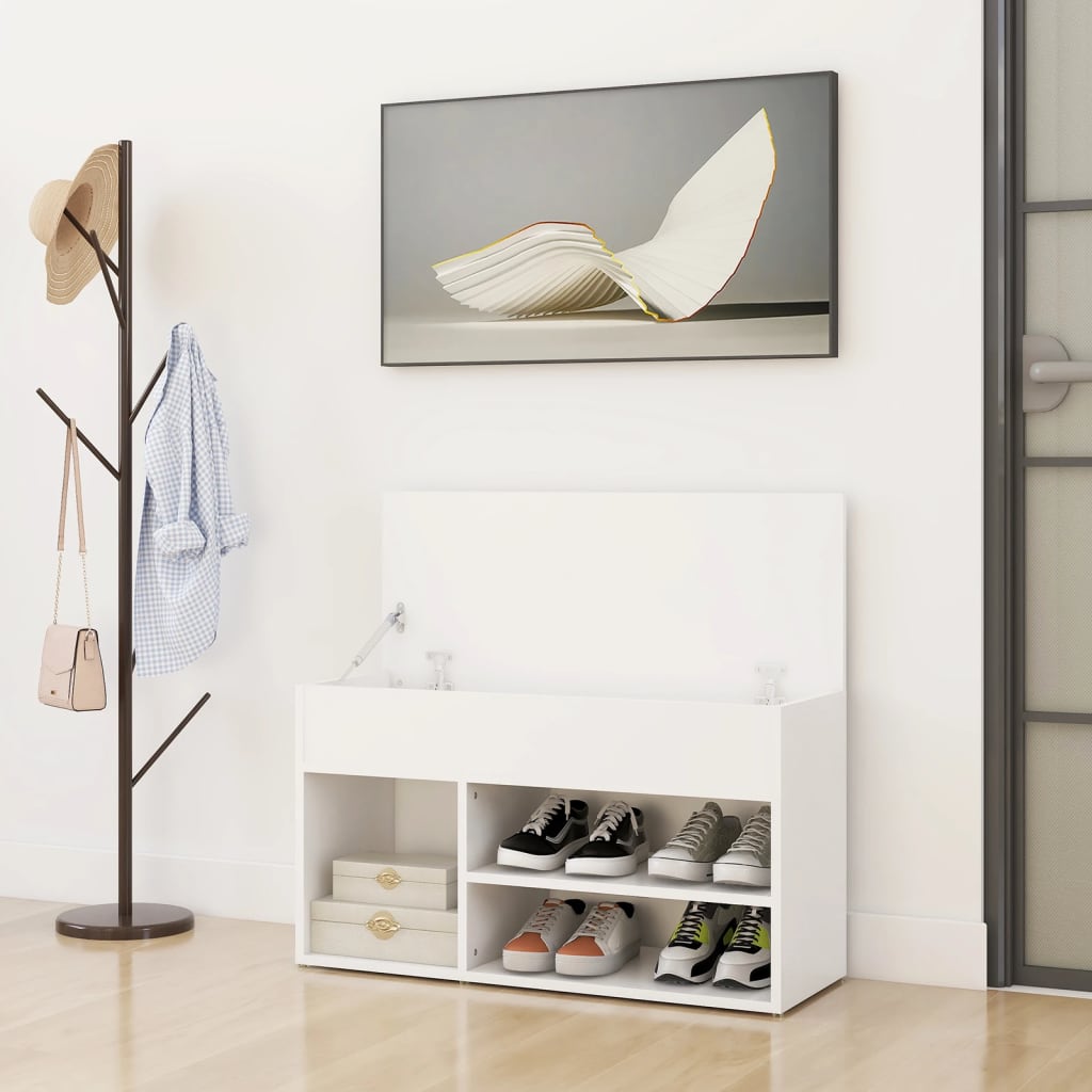 Shoe Storage Bench Sonoma Oak 5 Compartments Wide & Long