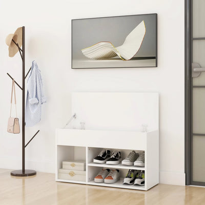 Shoe Storage Bench Sonoma Oak 5 Compartments Wide & Long