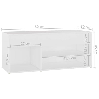 Shoe Storage Bench Sonoma Oak 5 Compartments Wide & Long