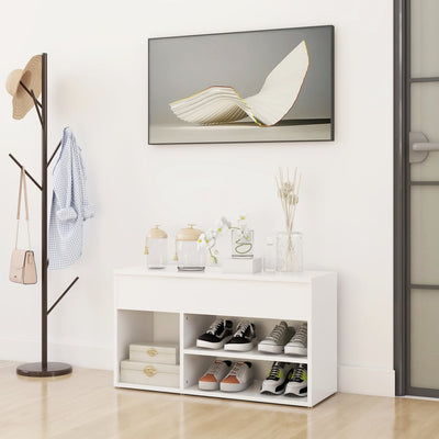 Shoe Storage Bench Sonoma Oak 5 Compartments Wide & Long